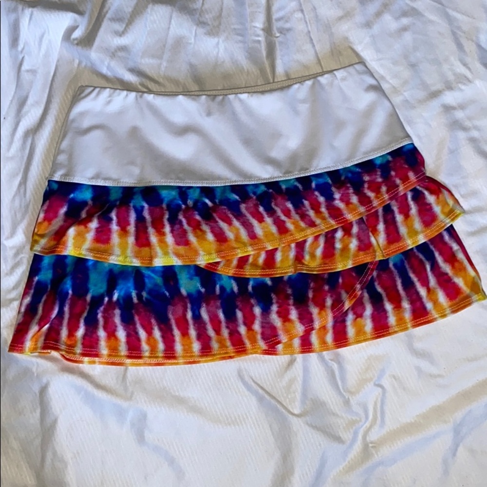 Lucky in Love- Rainbow Tie Dye Tennis Skirt